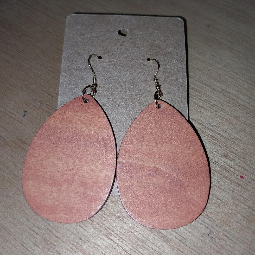 Teardrop Wood Dangles