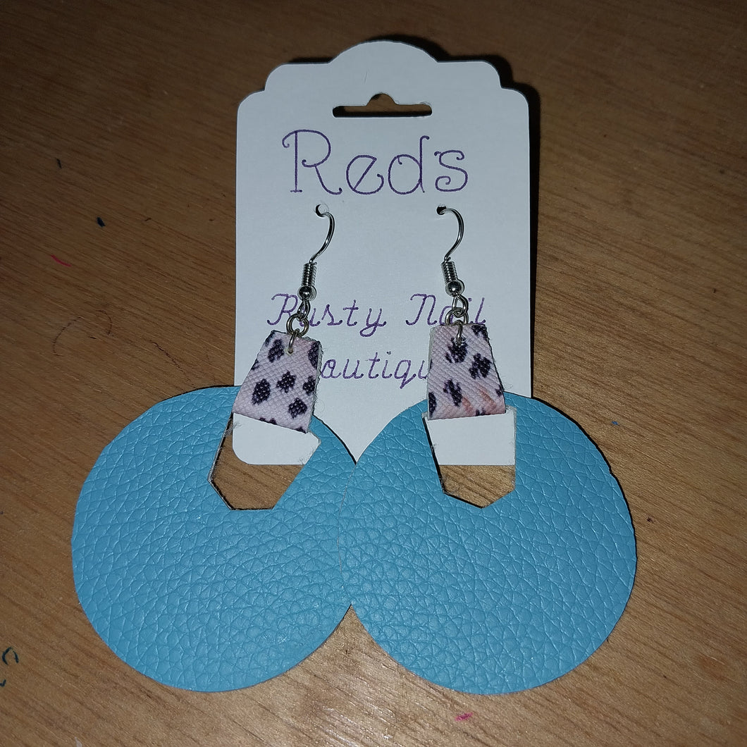 Xl Blue Leather Dangles