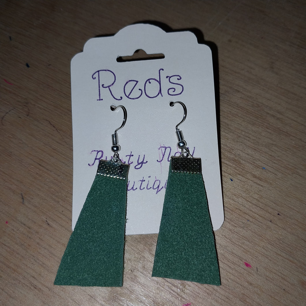 Green Suede Earrings
