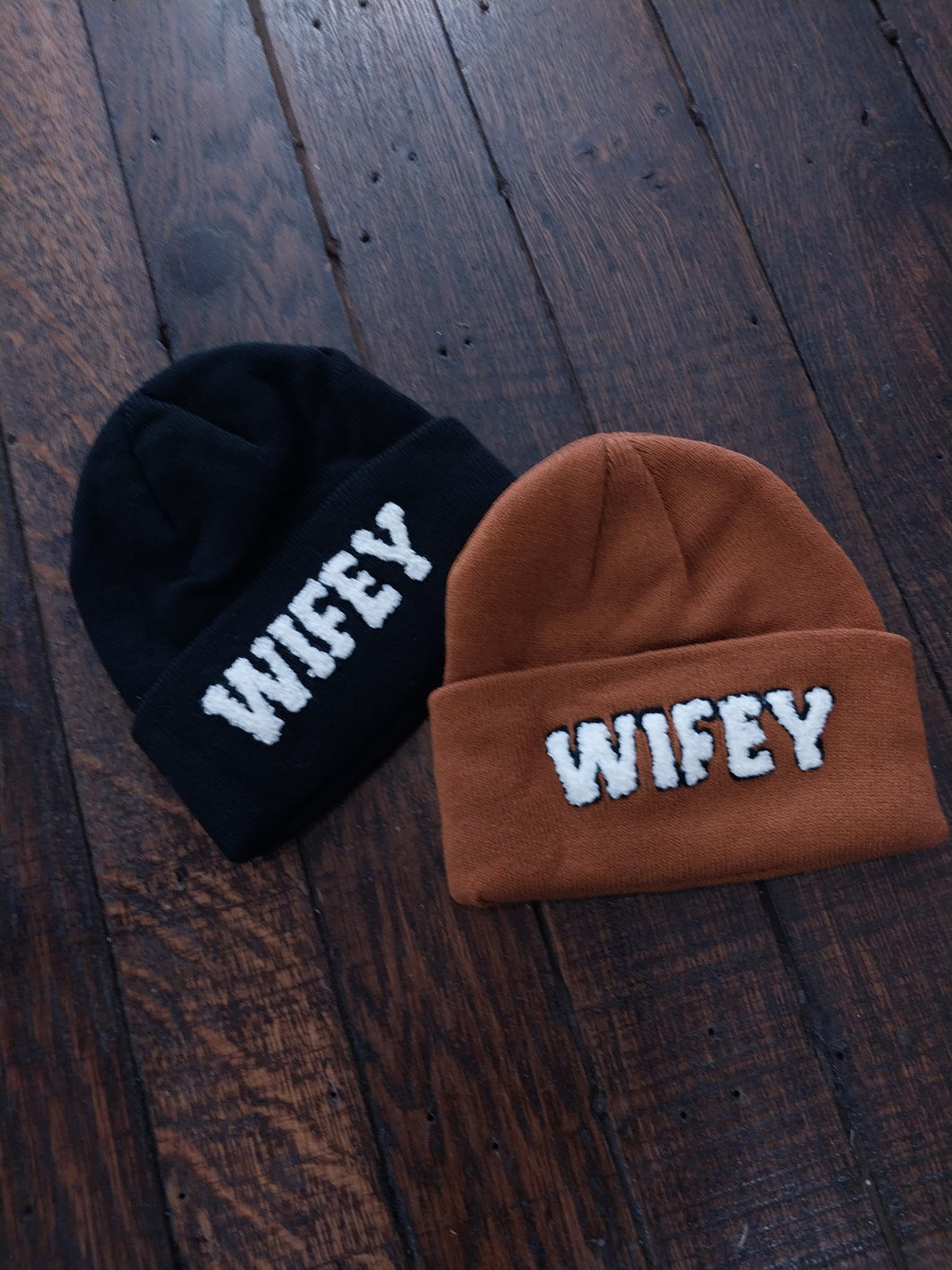 Wifey Beanie ☆Brown/Black