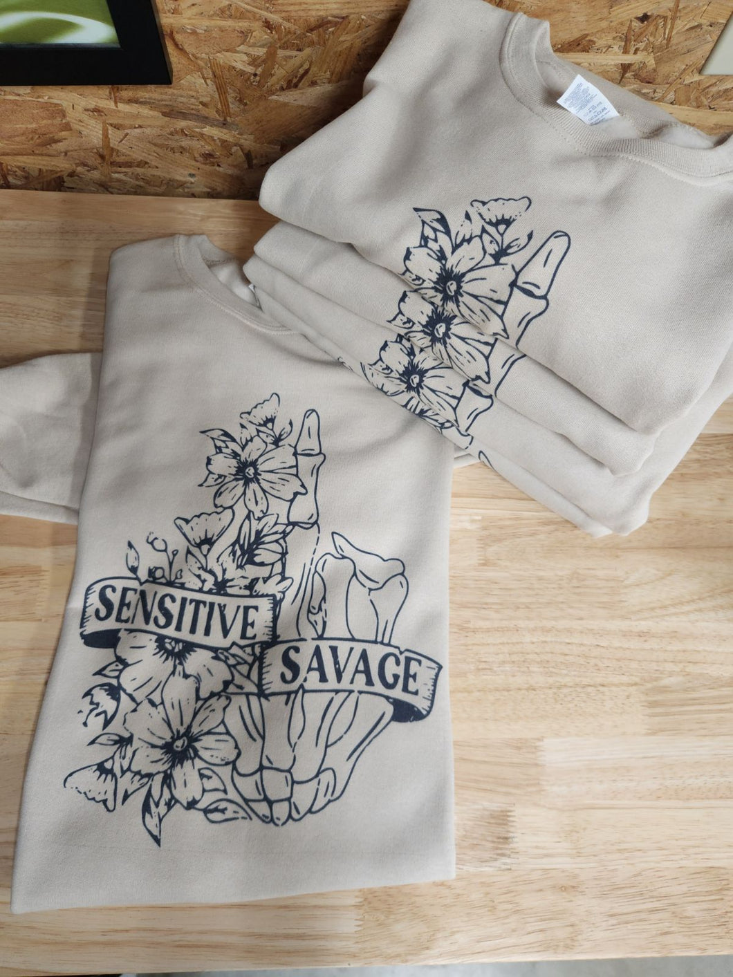 Sensitive Savage Crewneck ☆Tan