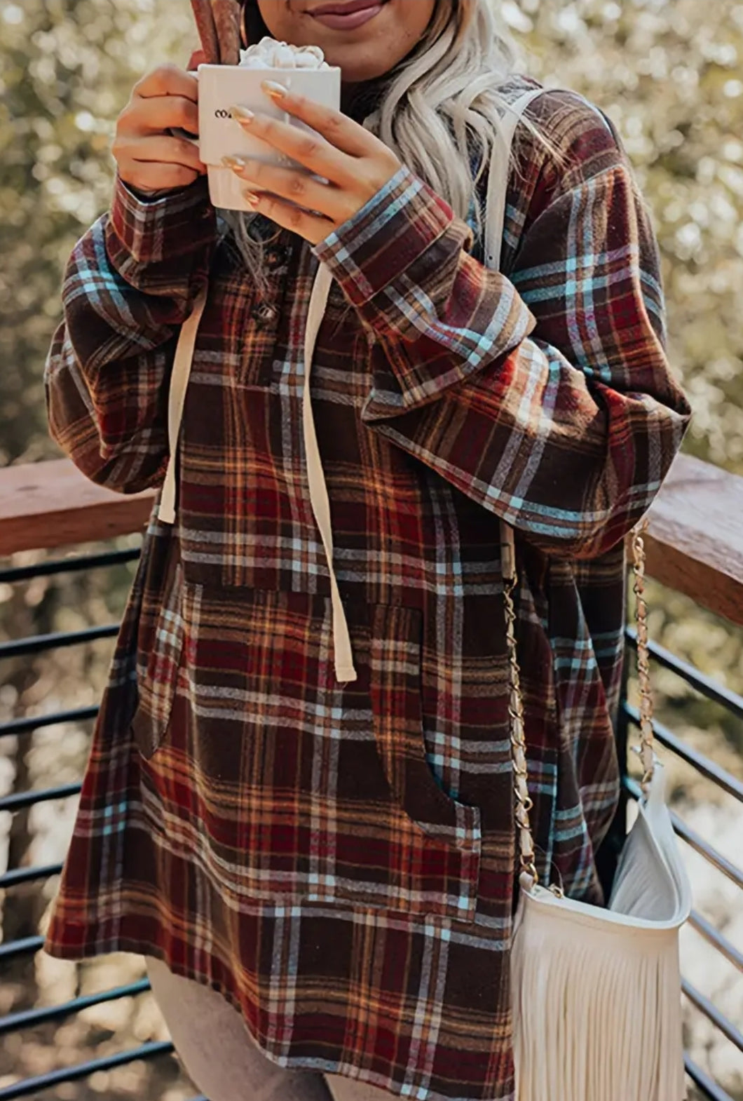 Curvy Autumn Hooded Flannel ☆1x