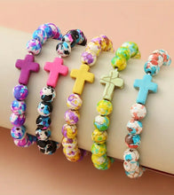 Load image into Gallery viewer, Stone Cross Bracelets☆4 options
