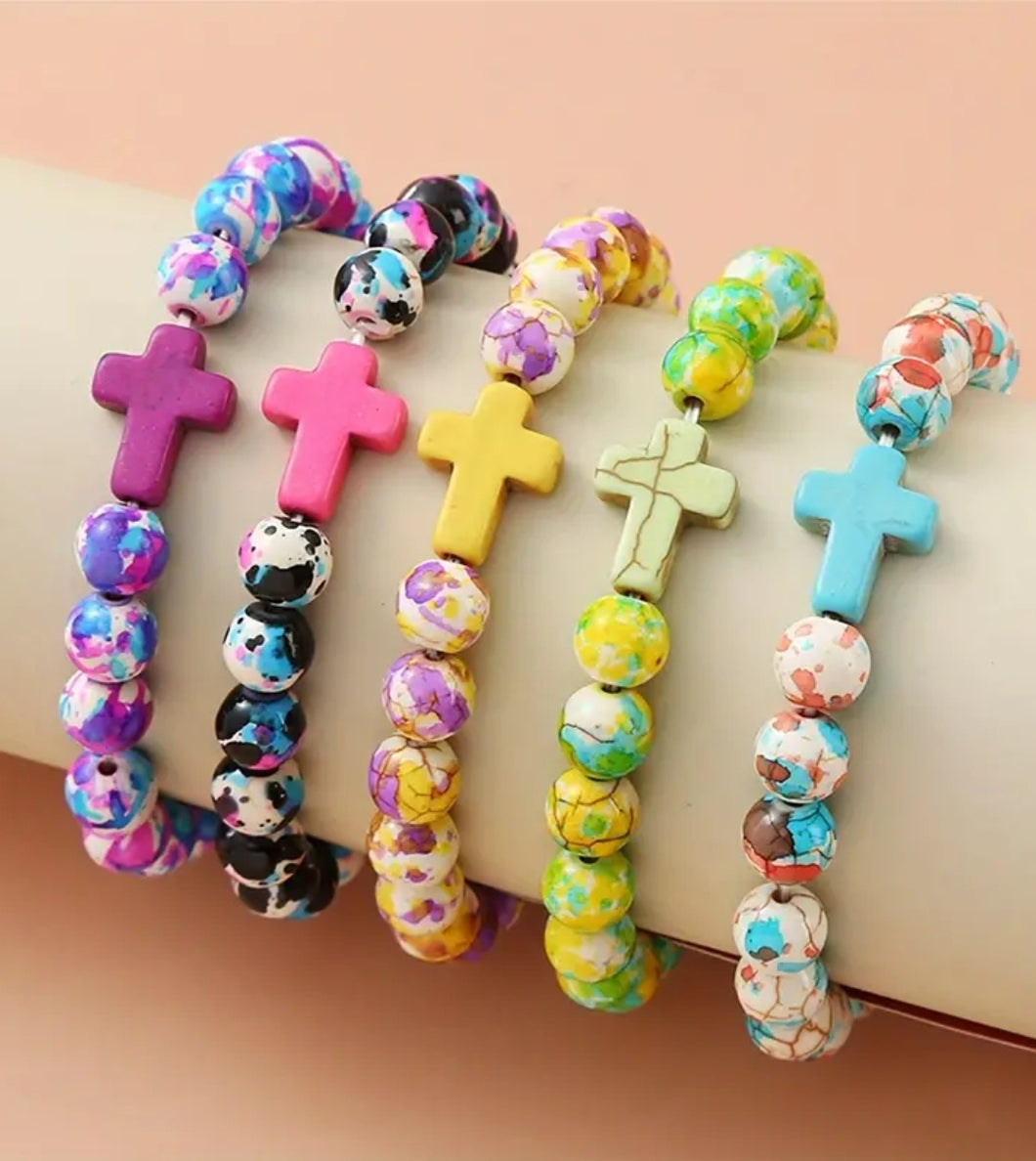 Stone Cross Bracelets☆4 options