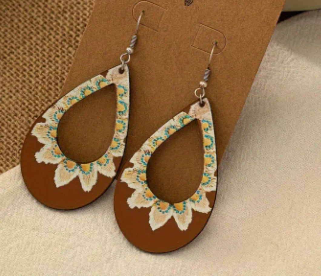 Western Teardrop  Earrings