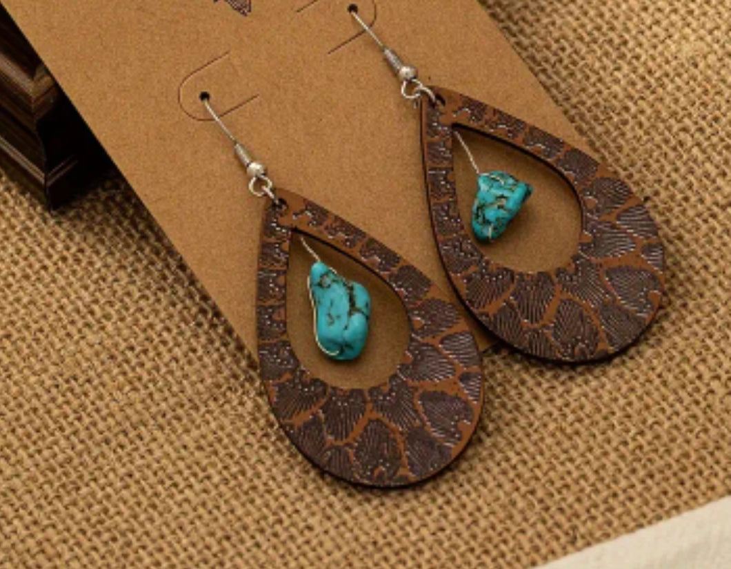 Teardrop Western Earrings