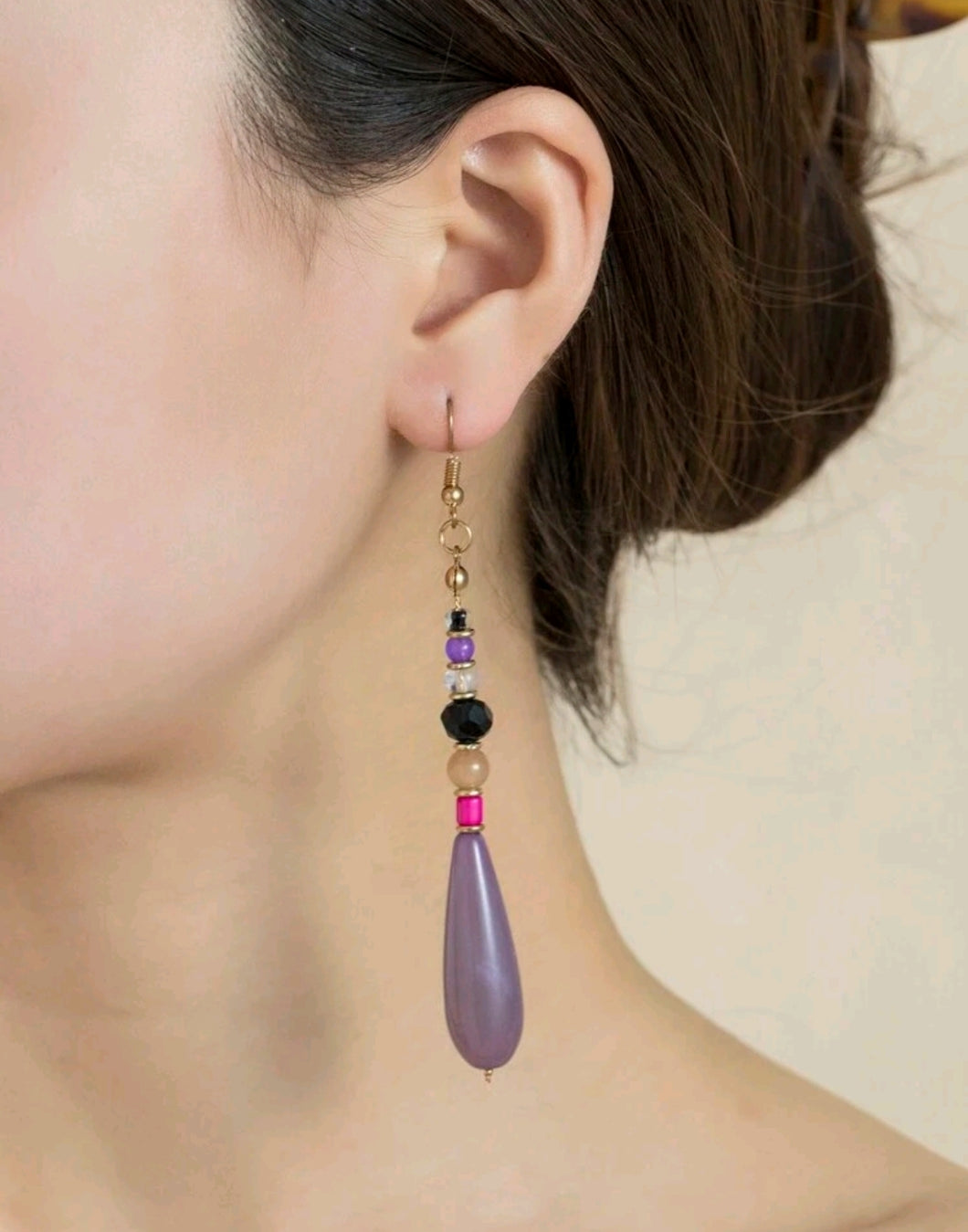 Purple Glass Earrings