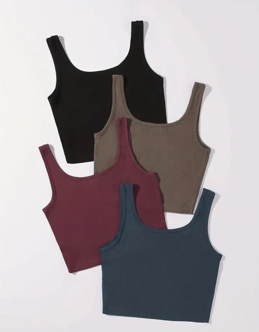 Ribbed Crop Tank-4 colors