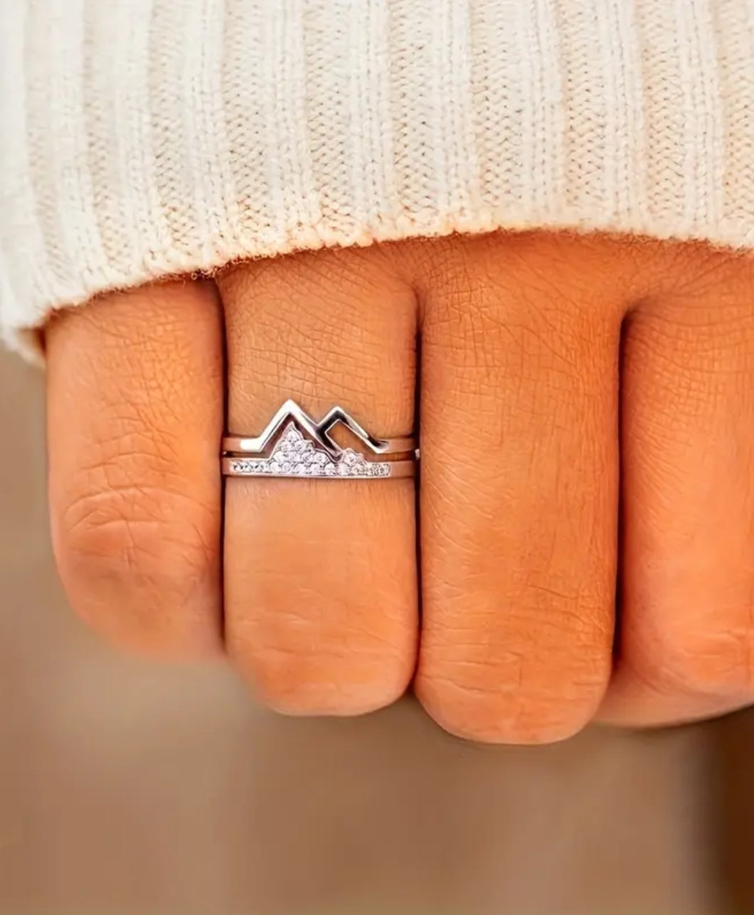 Sterling Silver- Moving Mountains Ring