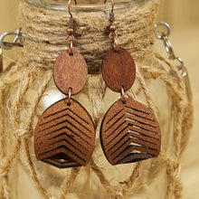 Load image into Gallery viewer, Western Wood &amp; Leather Dangles
