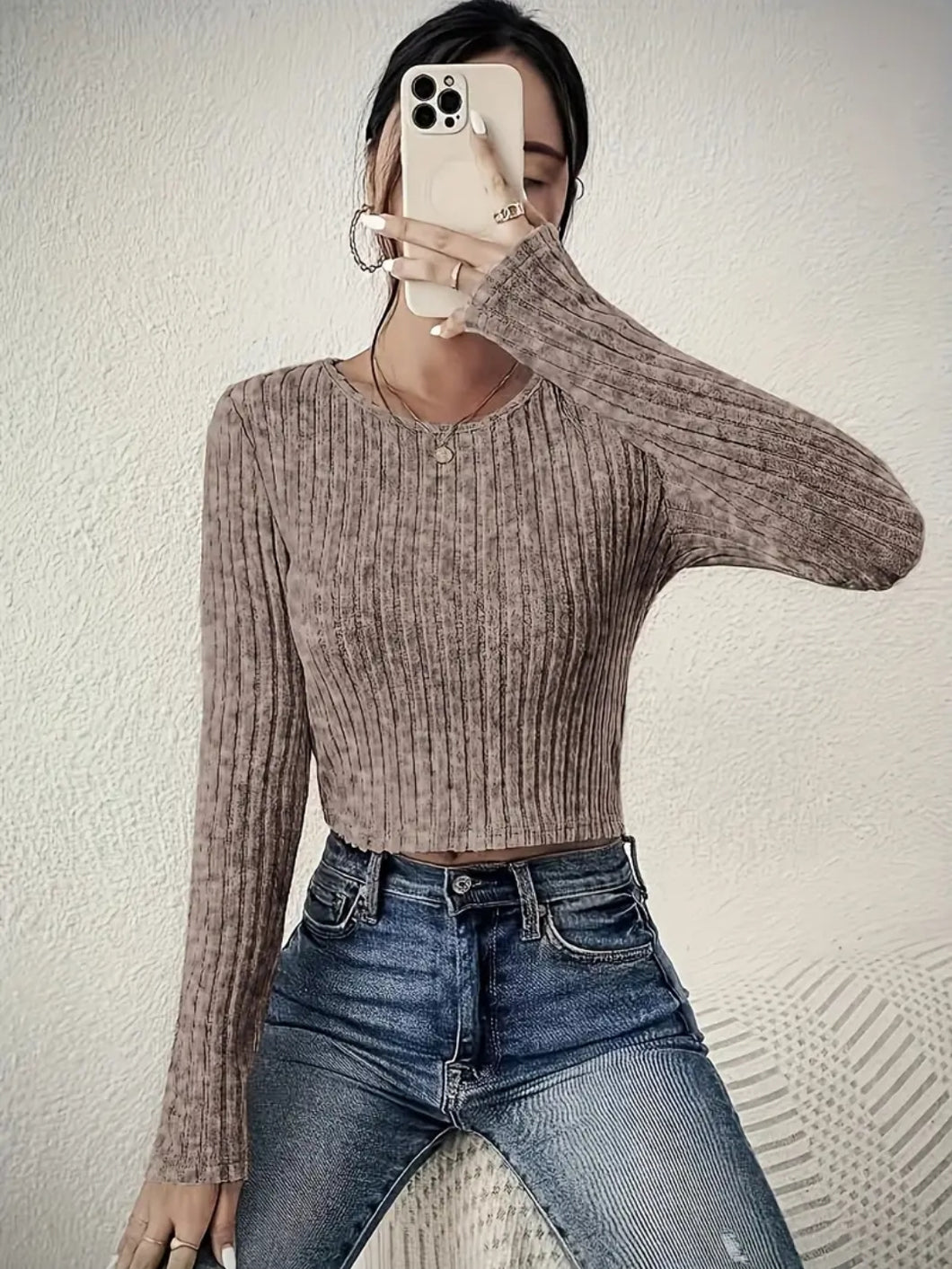 Oatmeal Crop Top ☆Medium