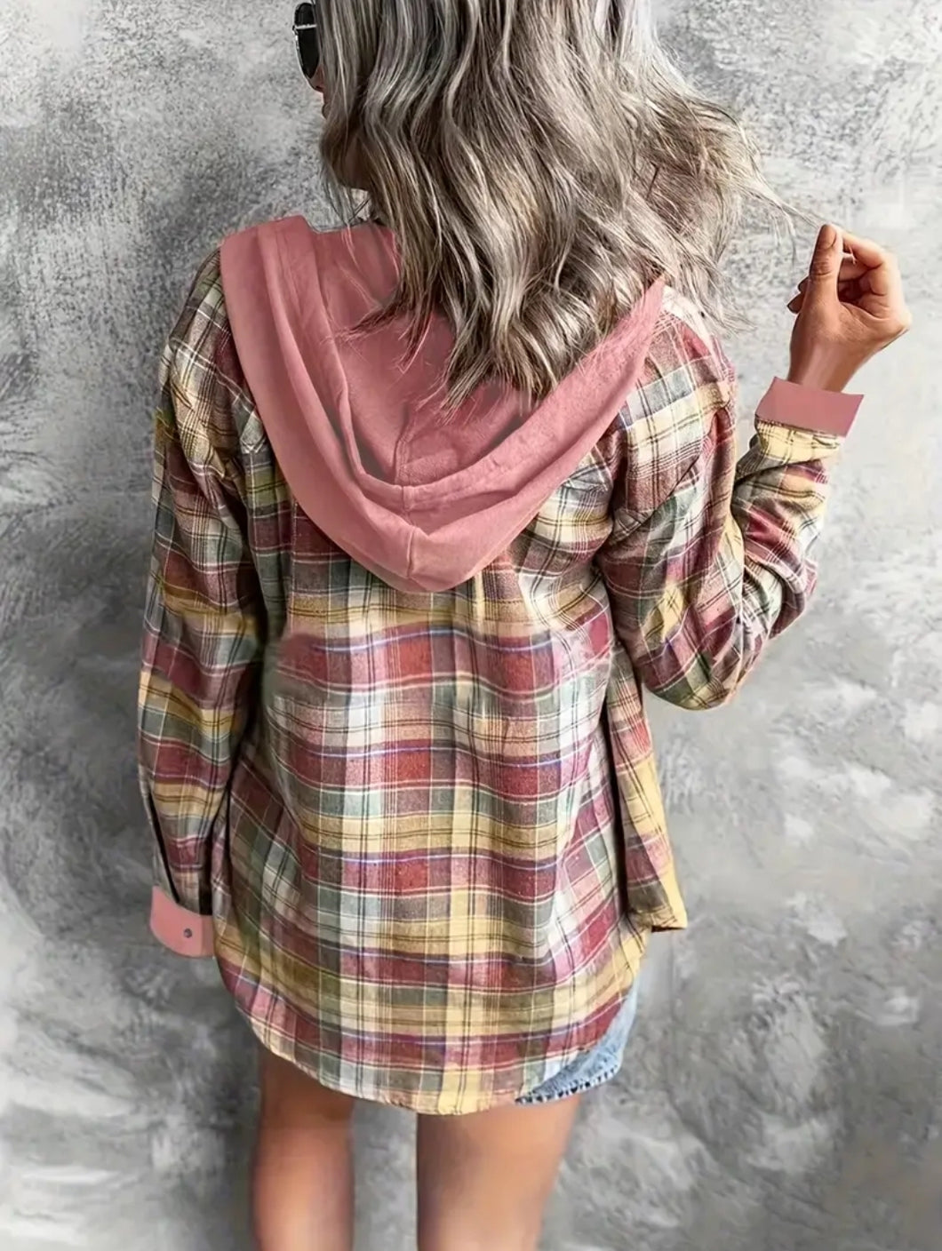 Pastel Hooded Flannel ☆Large