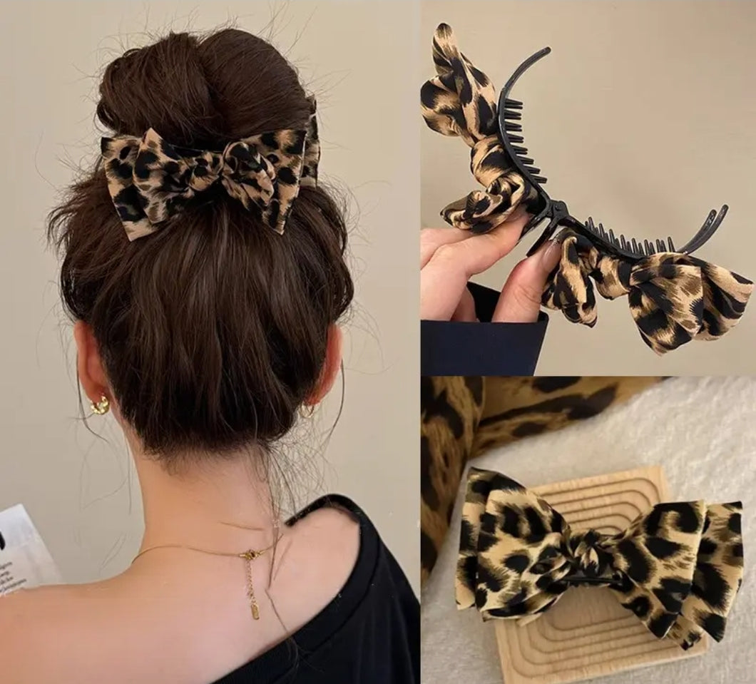 Cheetah Pony Claw Clip