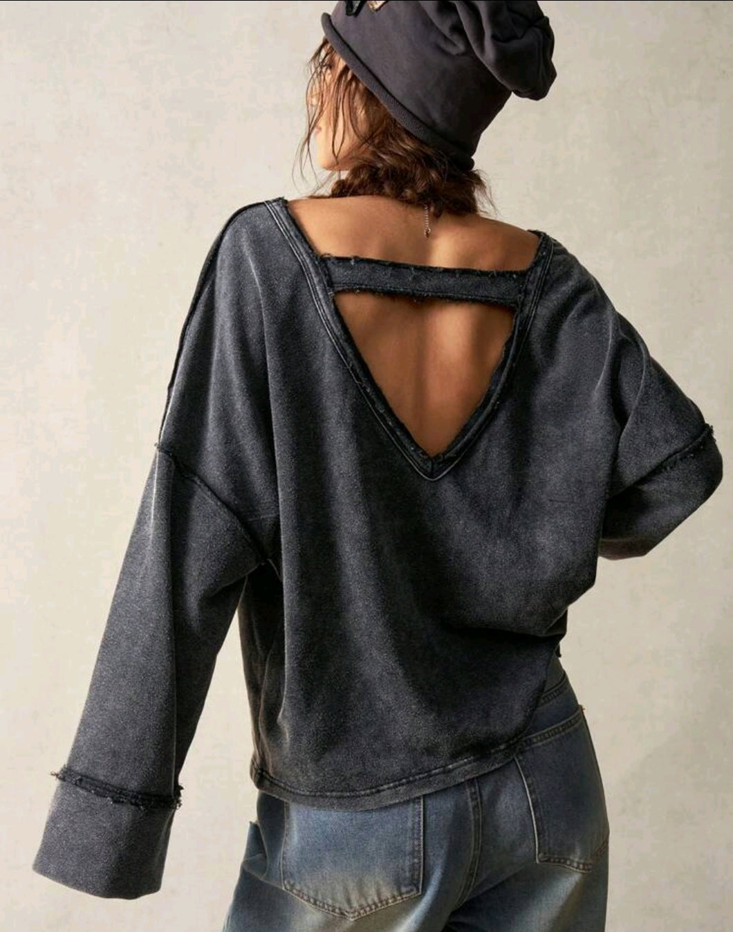 Charcoal Boho Sweater