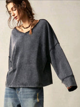 Load image into Gallery viewer, Charcoal Boho Sweater
