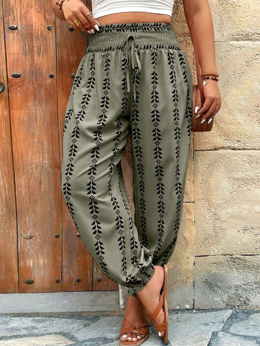 Curvy Boho Arrow Joggers