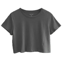 Load image into Gallery viewer, Loving Crop Tee ☆Orange/ Grey
