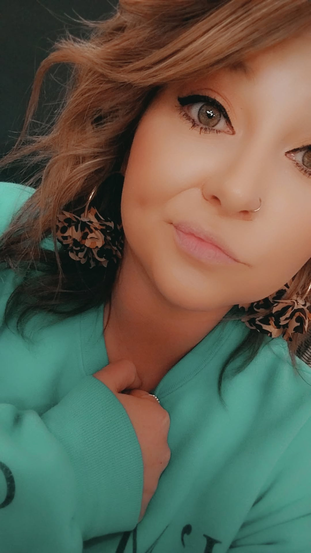 Cheetah Hoop Earrings